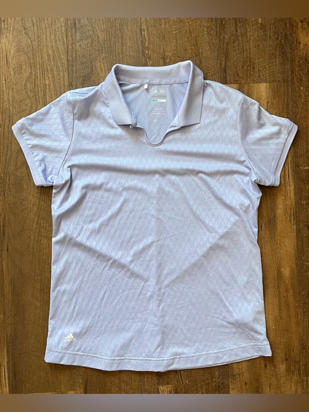 Adidas Womens Puremotion Golf cool max Lavender Polo Shirt Sz Large